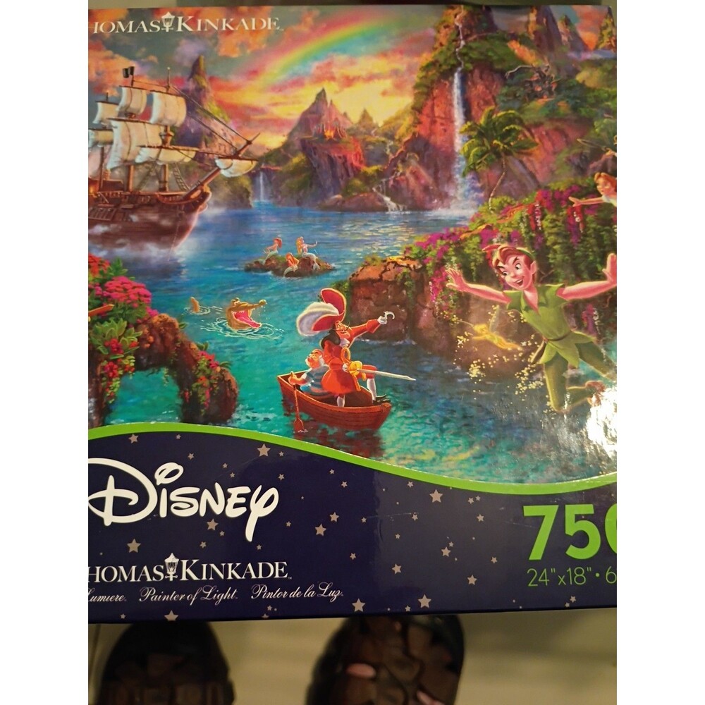 Thomas Kinkade Disney Peter Pan Jigsaw Puzzle 750 Pieces Ceaco USA - Complete